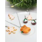 Karácsonyi csokis puding fülbevaló