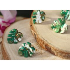 Bedugós Monstera levél, könnyezőpálma fülbevaló