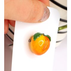 Barack és padlizsán kitűző