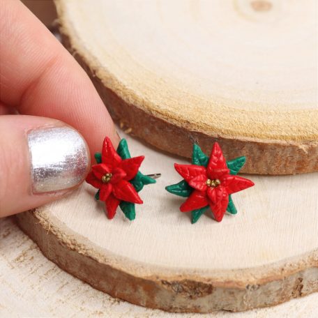Mikulásvirág fülbevaló