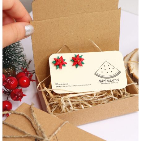 Mikulásvirág fülbevaló