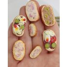 Retro szalámis szendvics karácsonyfadísz