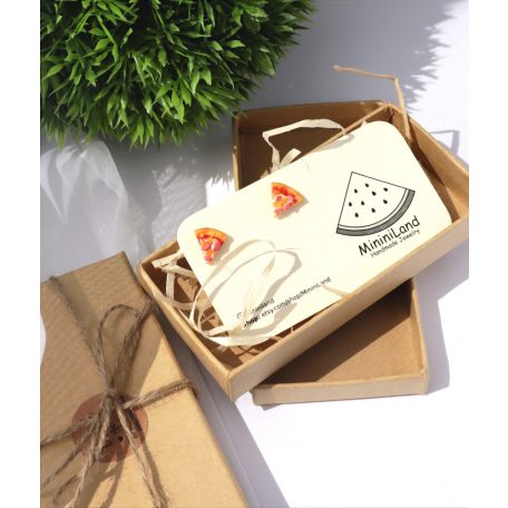 Hawaii pizza fülbevaló