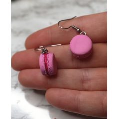 Lógós macaron fülbevaló