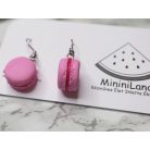 Lógós macaron fülbevaló