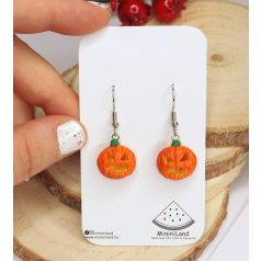 Lógós Halloweeni töklámpás fülbevaló