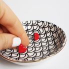 Piros szív fülbevaló