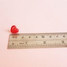 Piros szív fülbevaló